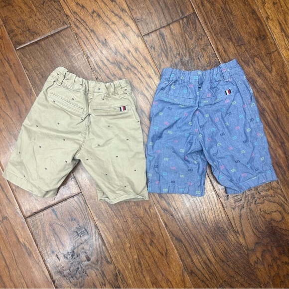 Tommy Hilfiger Kids Khaki and Patterned Blue Shorts - Picture 2 of 5